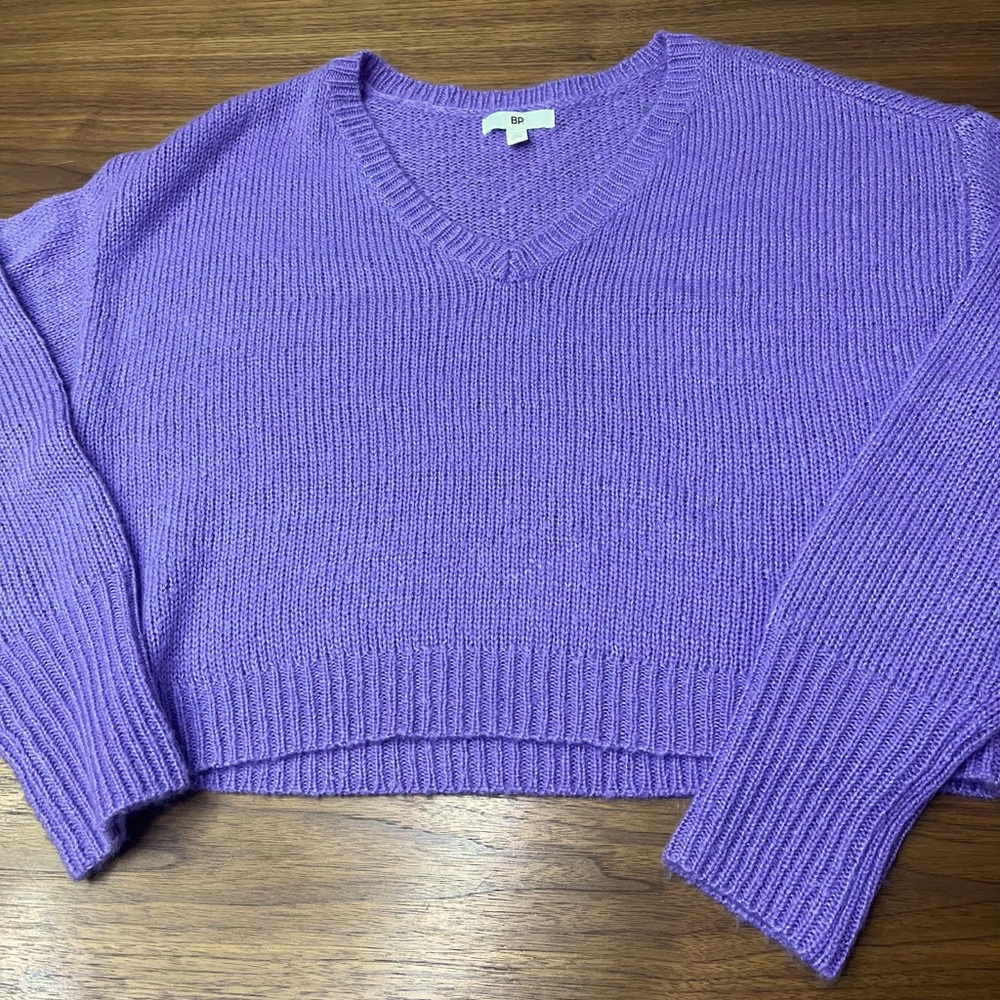 Nordstrom BP Cropped V Neckline Sweater - Picture 8 of 8